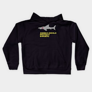 sharks should protect borders Kids Hoodie